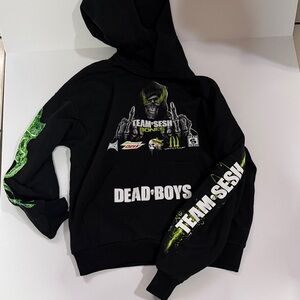 Black and Green Hoodie